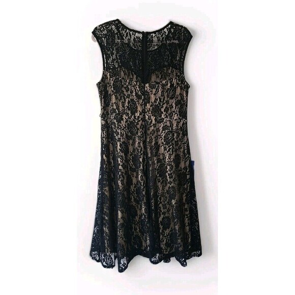 Women's Plus Size 1x Fancy Gothic Look Dress Black Lace Rose Great For Halloween - Picture 3 of 4